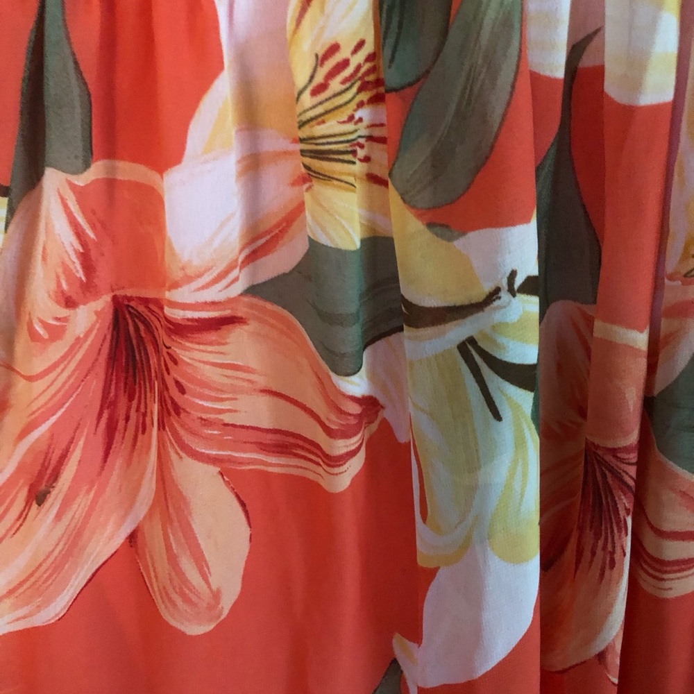NEW Kate & Lily Red Floral Long Sleeve Maxi Dress - Picture 6 of 6